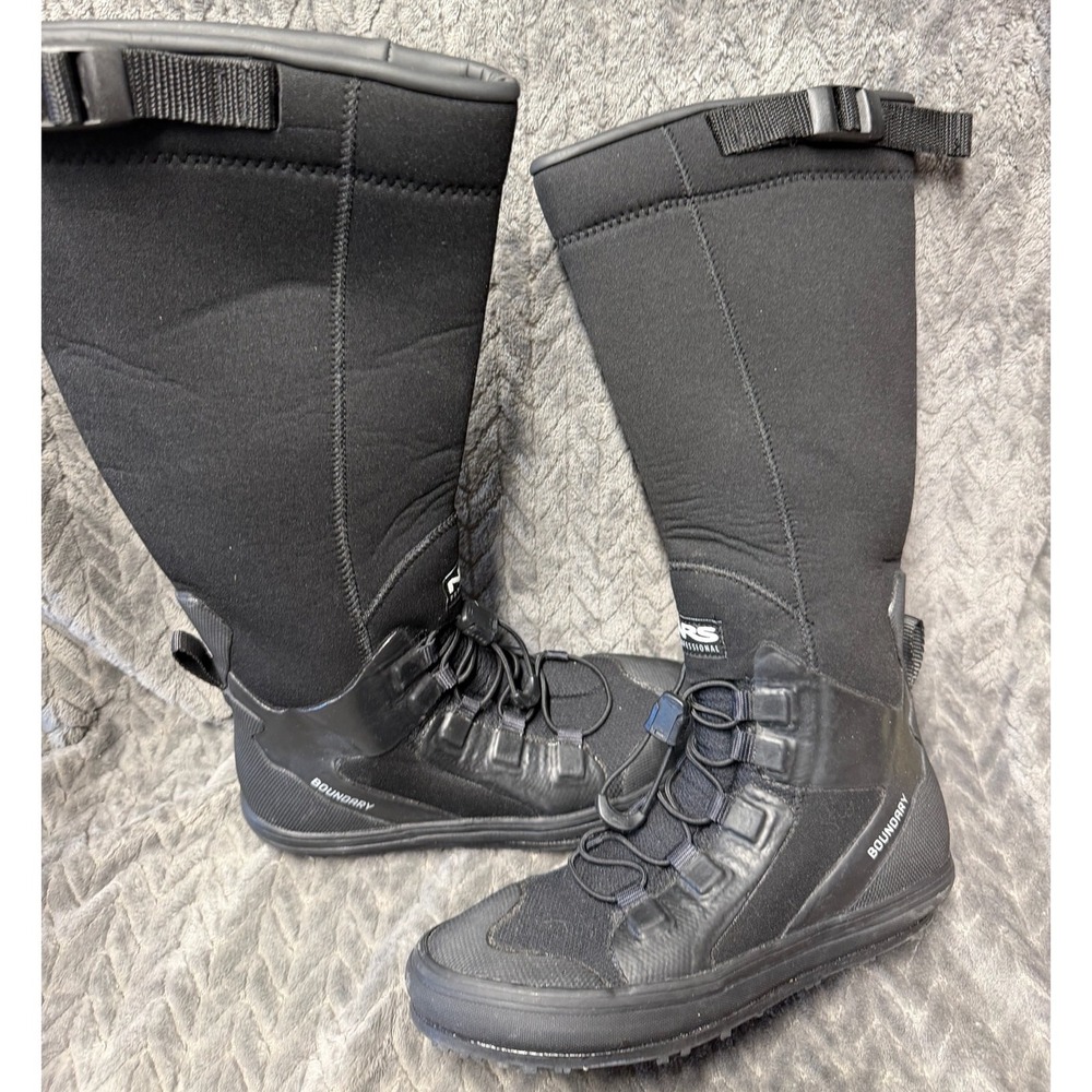 NRS Boundary Boots 7 Black Excellent Waterproof Neoprene Paddling 30035.02